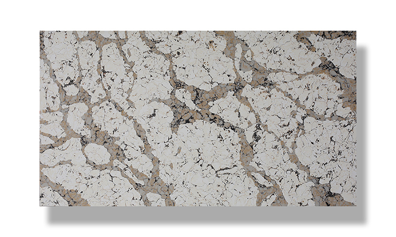 贅沢な設計白い人工的な水晶カウンタートップの床