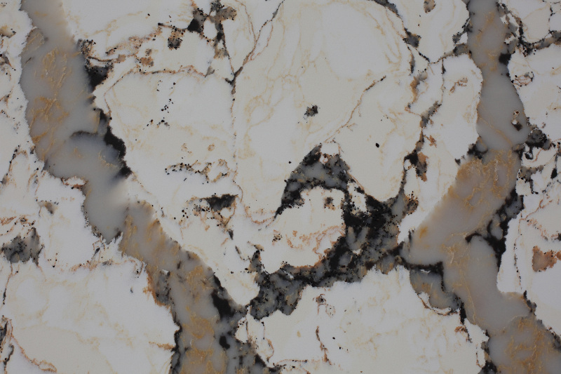 贅沢な設計白い人工的な水晶カウンタートップの床