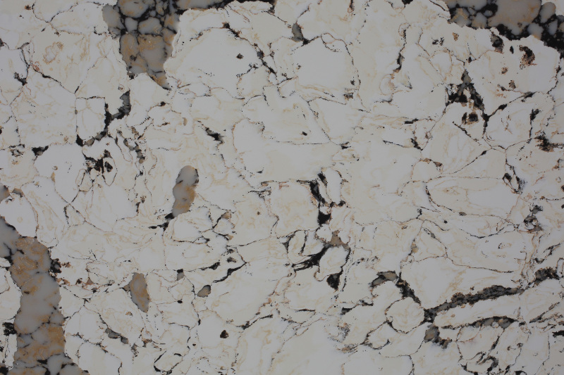 贅沢な設計白い人工的な水晶カウンタートップの床