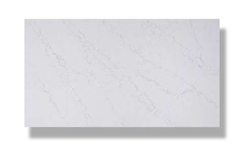 Quartz blanc pur avec des rayures noires dispersées pour vanitytop