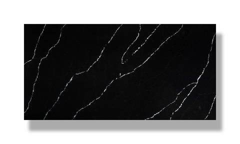 白い静脈のデスクトップが付いている黒い人工的な水晶