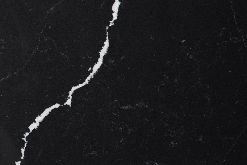 Cuarzo Artificial Negro Con Vetas Blancas Sobremesa