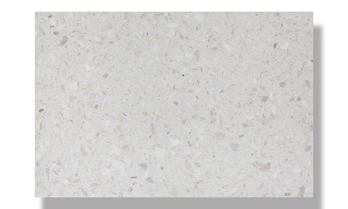 Pavage de sol en marbre artificiel blanc à grandes particules