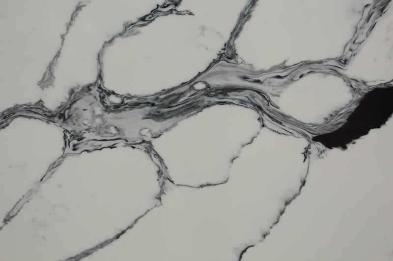 パンダ ホワイト クォーツ キッチン カウンタートップ