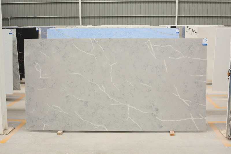 PXQZ211025-1 Polished/ Honed Surface Grey Artificial Quartz Dining Table