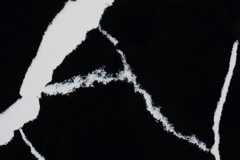 Dalle assortie de livre de quartz artificiel Marquina noir