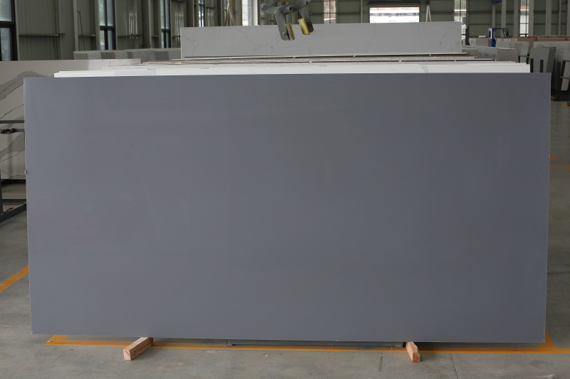 PXQZ857 Grey Kitchen Island Quartz Stone Kitchen Countertop