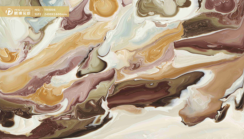 Полупрозрачная каменная полированная панель из искусственного оникса