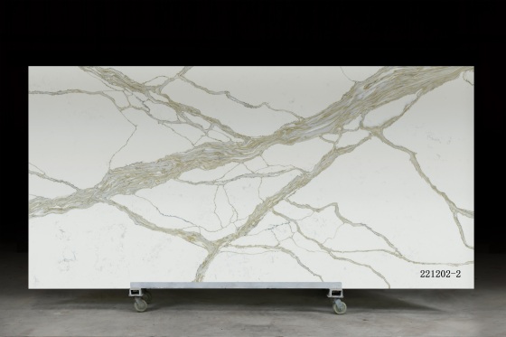 latest quartz calacatta in gold design from Pengxiang yaosheng quartz factory