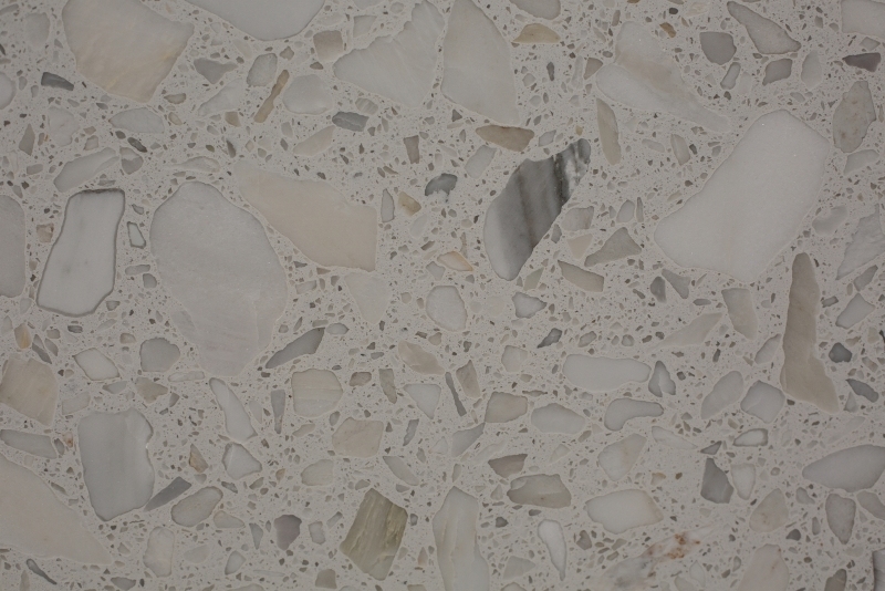 PX1008 Large Particle White Artificial Marble Floor Paving Stone Tile