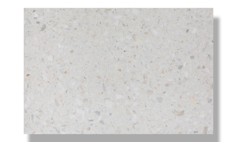 PX1008 Large Particle White Artificial Marble Floor Paving Stone Tile