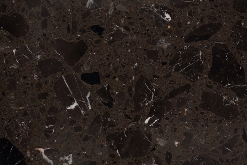 PX1000 Marble Big Particle Brown Coffee Table Top Engineered Stone