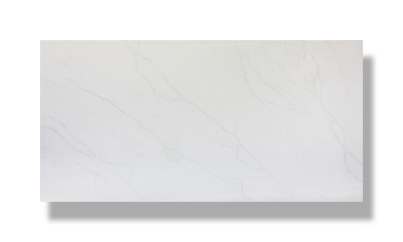 PXQZ190324-3 White Artificial Quartz Stone Flooring