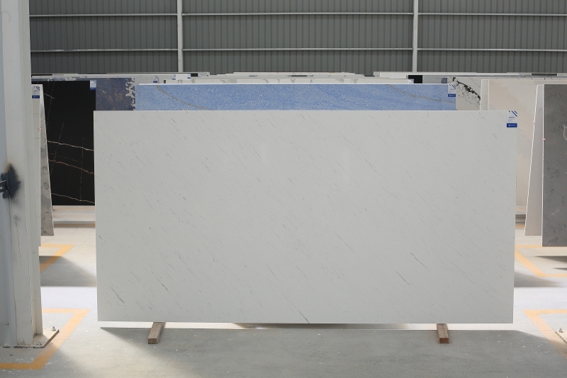 PXQZ220715-1 Carrara Quartz Stone Countertop Interior Decoration