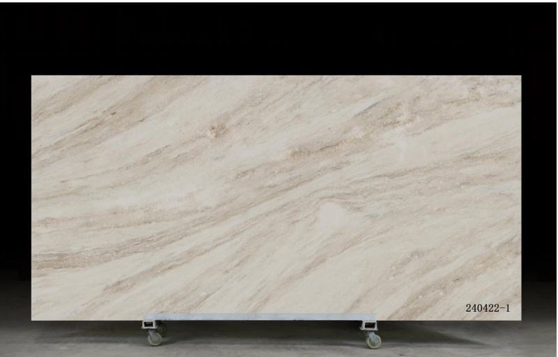 PXQZ240422-1 Artificial Quartz Stone Slab Stain Resistance Cut To Size Kitchen Table