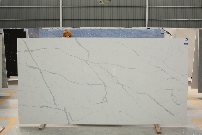 PXQZ210930-1 Factory Wholesale Calacatta Jumbo Size Quartz Slab