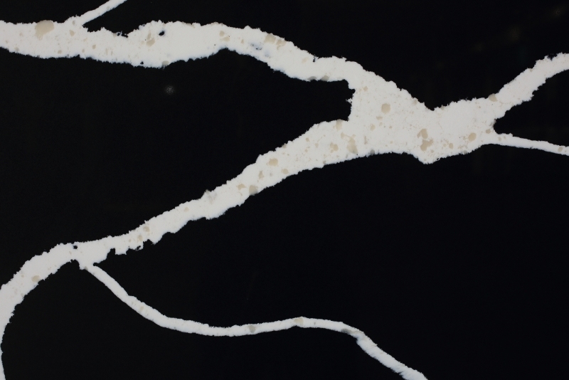 PXQZ104 Black Quartz Slab for Kitchen Island Countertop TV Background