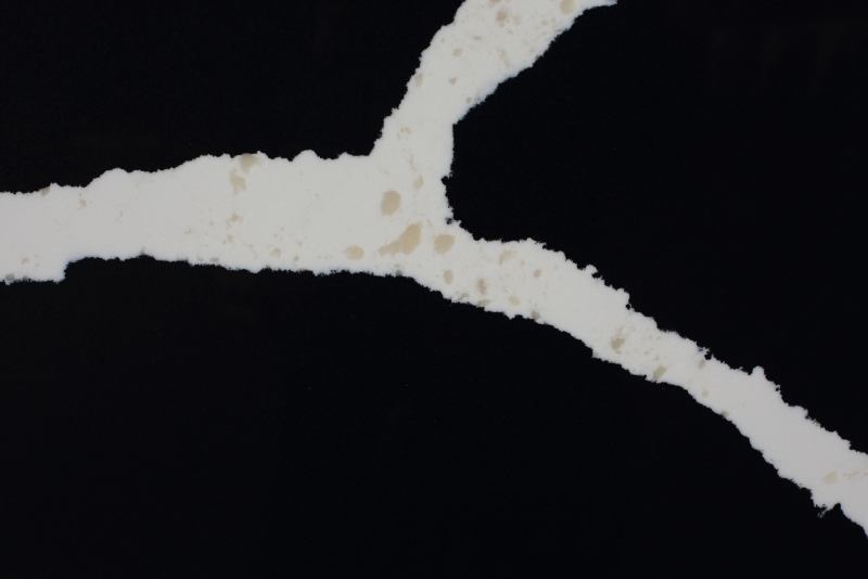 PXQZ104 Black Quartz Slab for Kitchen Island Countertop TV Background