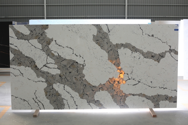 PXQZ211222-1 Transparent Luxury Artificial Quartz Countertop for Sale