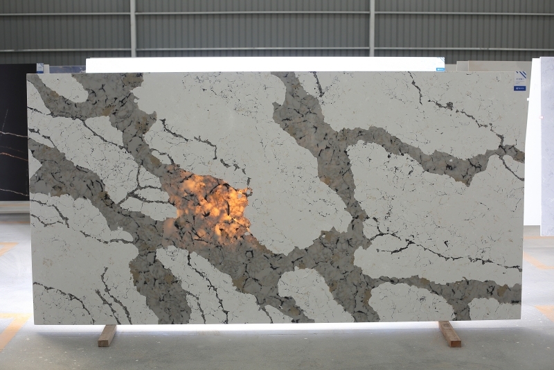 PXQZ211222-1 Transparent Luxury Artificial Quartz Countertop for Sale