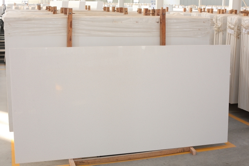 PXQZ887 Small Particle White Artificial Quartz Slab Jumbo Size Quartz