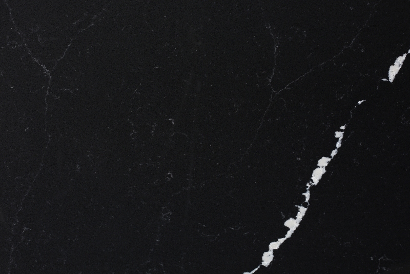 PXQZ220531-3 Black Artificial Quartz With White Veins for Kitchen Desk Top