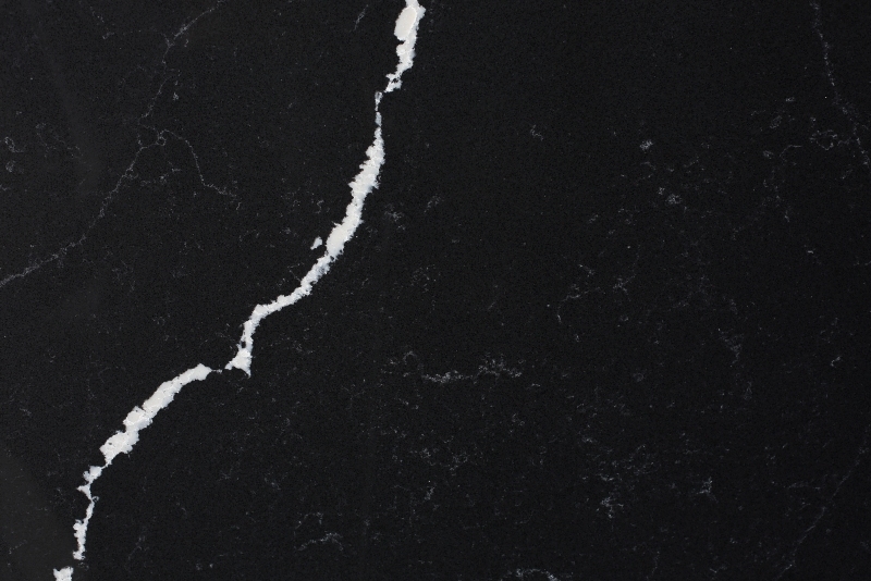 PXQZ220531-3 Black Artificial Quartz With White Veins for Kitchen Desk Top