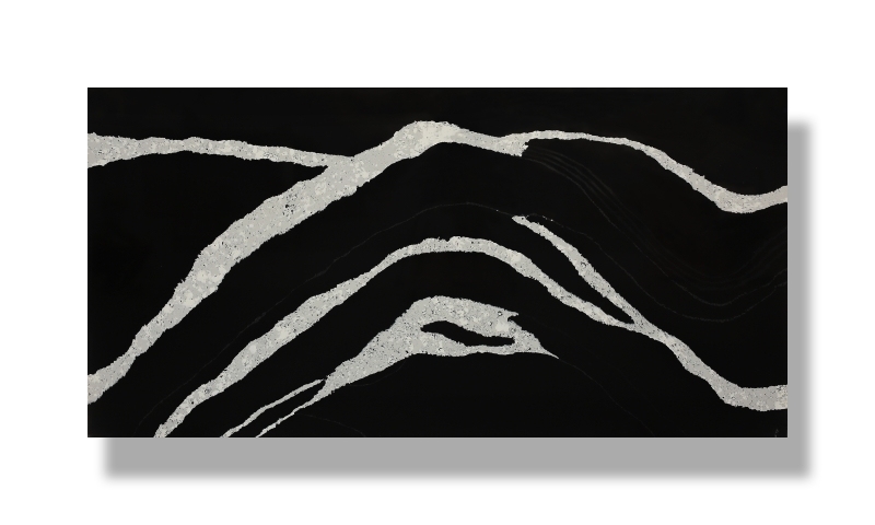 PXQZ211119-1 Black Artificial Quartz with for Kitchen Intertor Decoration