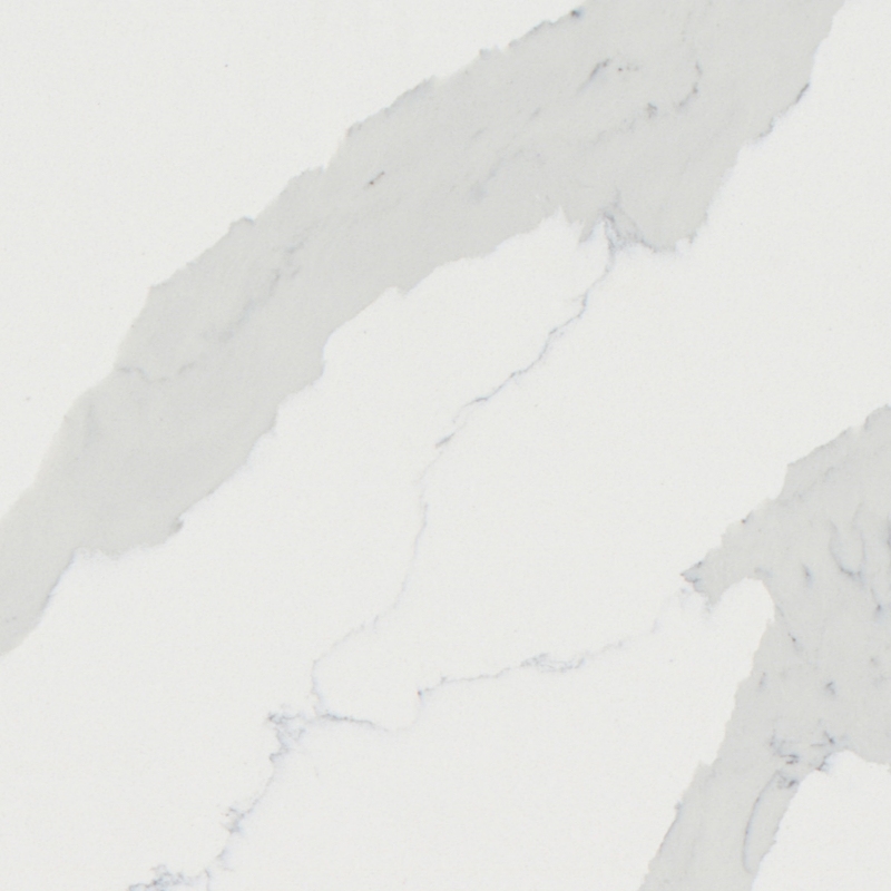 PXQZ108 Carrara Artificial Quartz Plate Bookmatching Wall Background