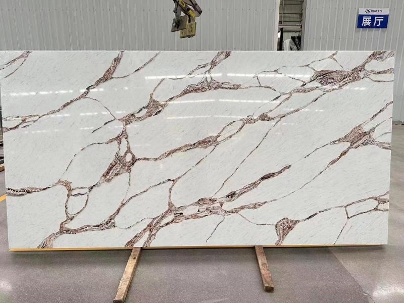 PXQZ240218-1 Latest Design Luxury Artificial Quartz Slab Stone Table top