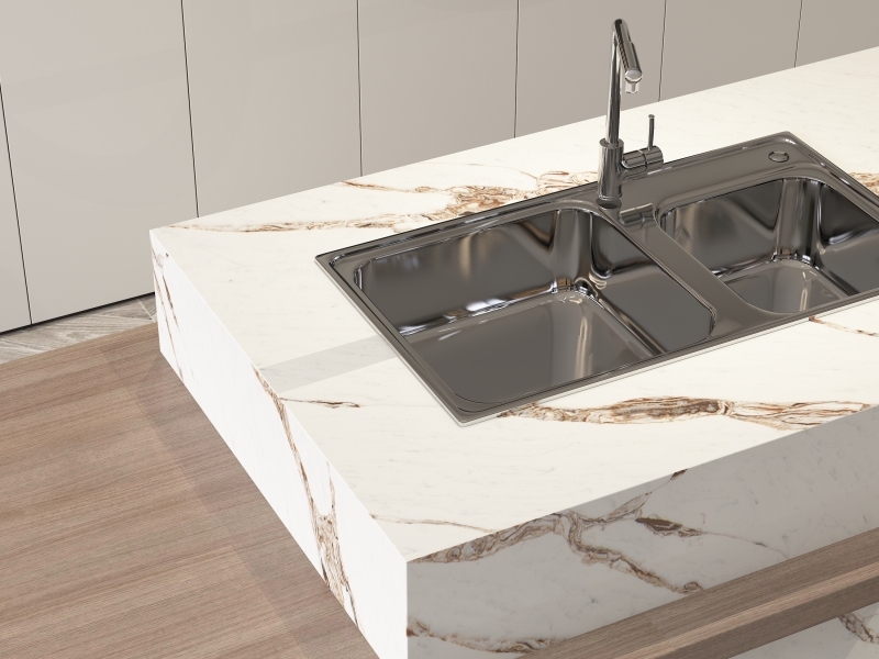 PXQZ240218-1 Latest Design Luxury Artificial Quartz Slab Stone Table top