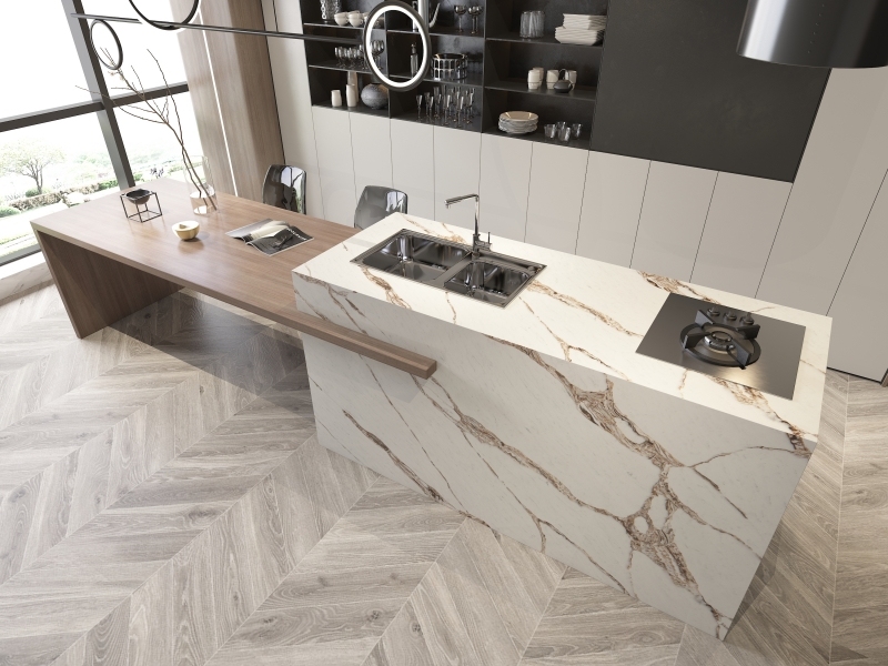 PXQZ240218-1 Latest Design Luxury Artificial Quartz Slab Stone Table top