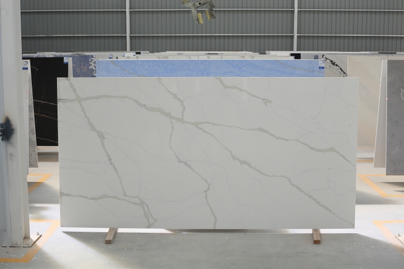 Supply PXQZ190425-5 Artificial Quartz Wall Cladding with Leathered