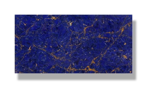 PXQZ220617-2 Luxurious Royal Blue Quartz Slab Hotel Lobby Artificial Stone Decoration