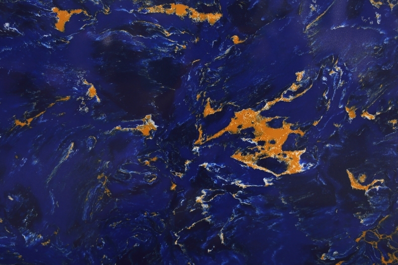 PXQZ220617-2 Luxurious Royal Blue Quartz Slab Hotel Lobby Artificial Stone Decoration