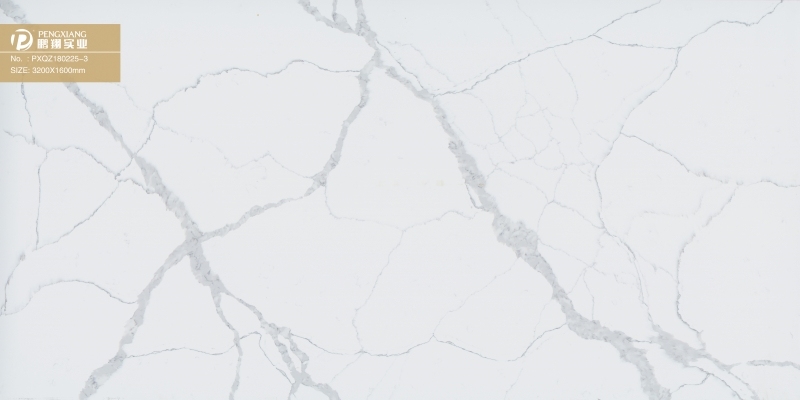 PXQZ180225-3 Bianco Statuario Calacatta Quartz Artificial Facing Stone