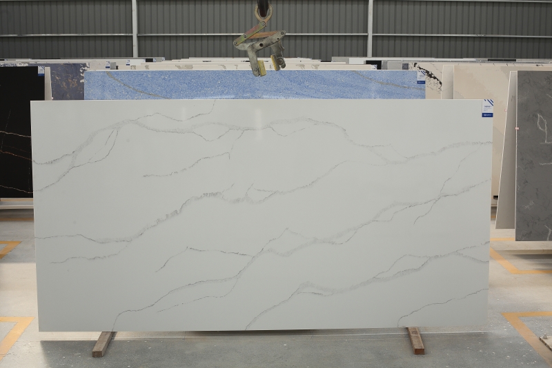 white quartz wall