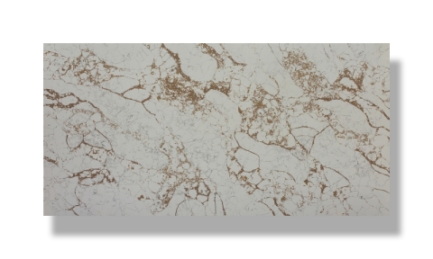 PXQZ211212-1 Carrara Stripes Quartz Gloden Veins Residential Counter Decor