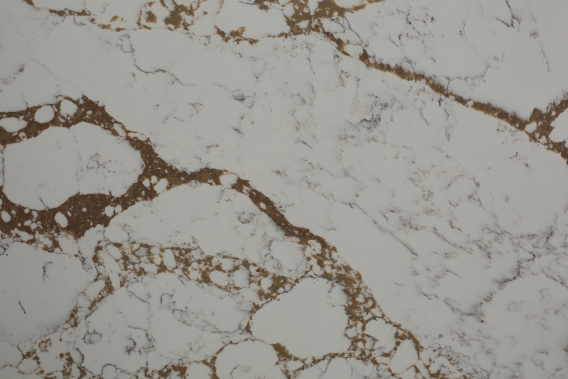 PXQZ211212-1 Carrara Stripes Quartz Gloden Veins Residential Counter Decor