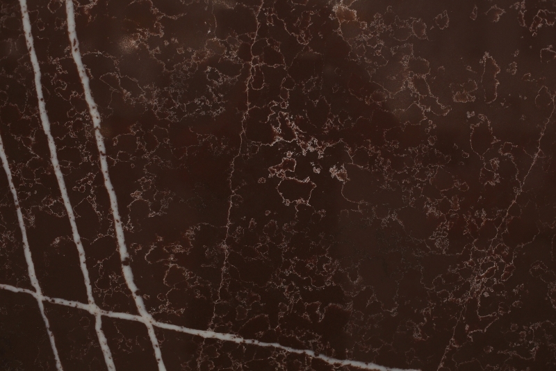 PXQZ201217-1 Brown Quartz Surface with White Veins Interior Decoration