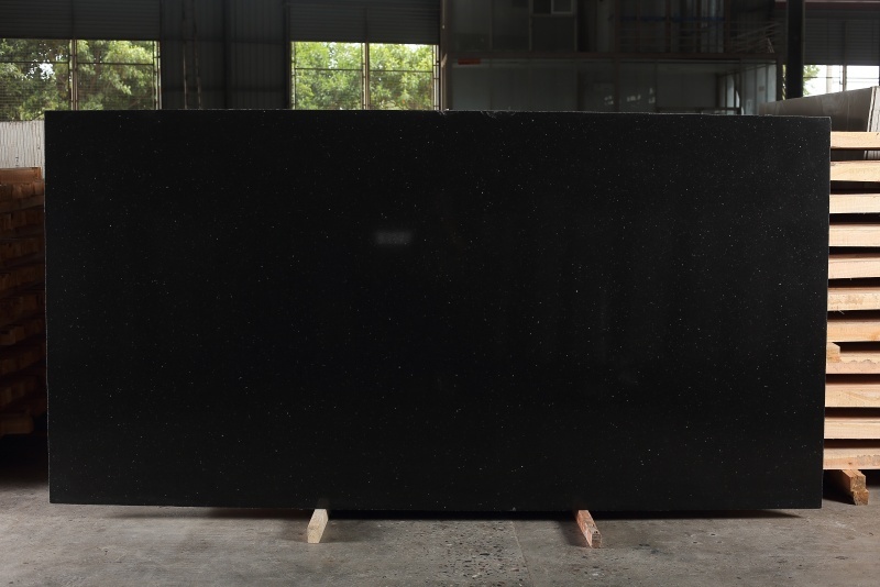 PX0920 Black Artificial Marble Stone Slabs Cut to Size Flooring Tile