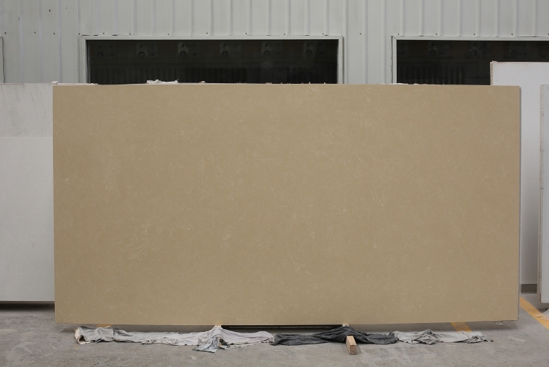 PX0571 Polished / Honed Surface Artificial Marble Beige Stone with White Veins