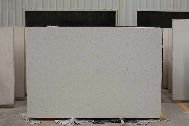 PX0110 White Particle Engineered Marble Stain Resistant Stone Coffee Table top