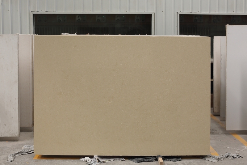 PX0024 Beige Marble Engineered Marble Flooring Tiles Cut to Size