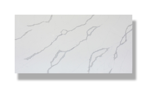 PXQZ190612-1 Quartz Surface White Calacatta Series High-end Design Engineered Stone