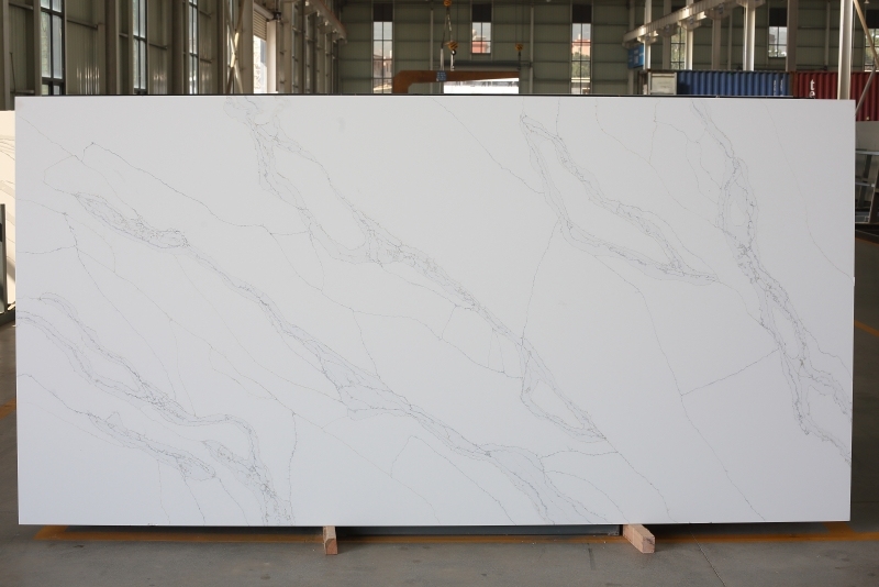 PXQZ220321-1 Wholesale Artificial Quartz Polished Matt Surface White Stone Slabs