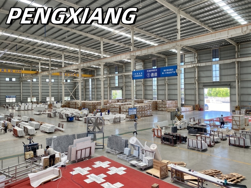 PXQZ240327-3 White Quartz Artificial Stone with Golden Veins for Table top