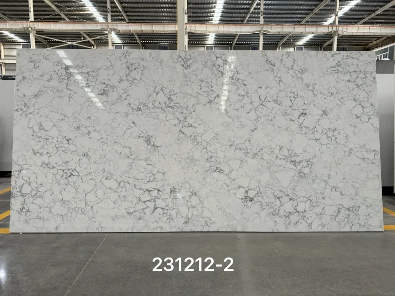 PXQZ231212-2 High-end Faux Stone Kitchen Countertops Wall Background Quartz Material