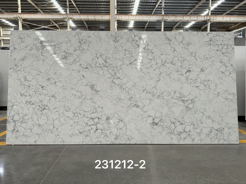 PXQZ231212-2 High-end Faux Stone Kitchen Countertops Wall Background Quartz Material