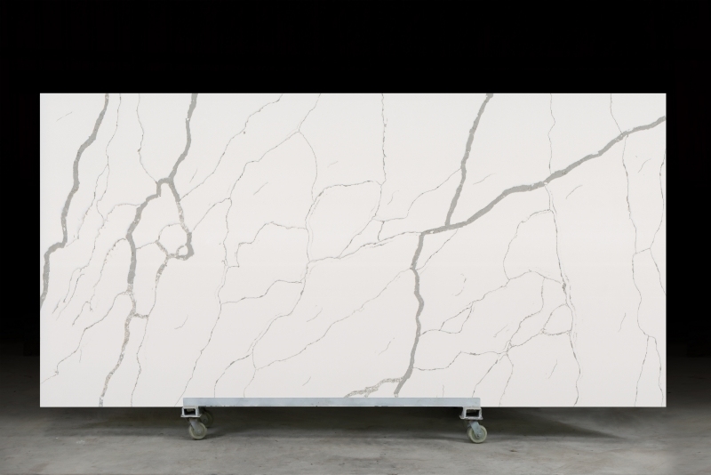 PXQZ180527-3 White Calacatta Artificial Quartz Anti Pollution Countertops